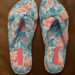 Lilly Pulitzer Velour Slippers Bondi Blue My Little Pony | Size 7/8 | EUC | (TC)